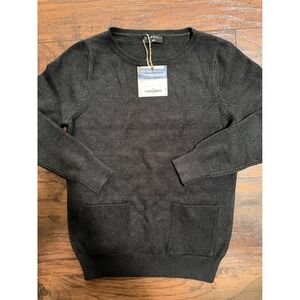 Carreli Mens Grey Mix Crewneck Sweater with Front Pockets Size Medium NWT